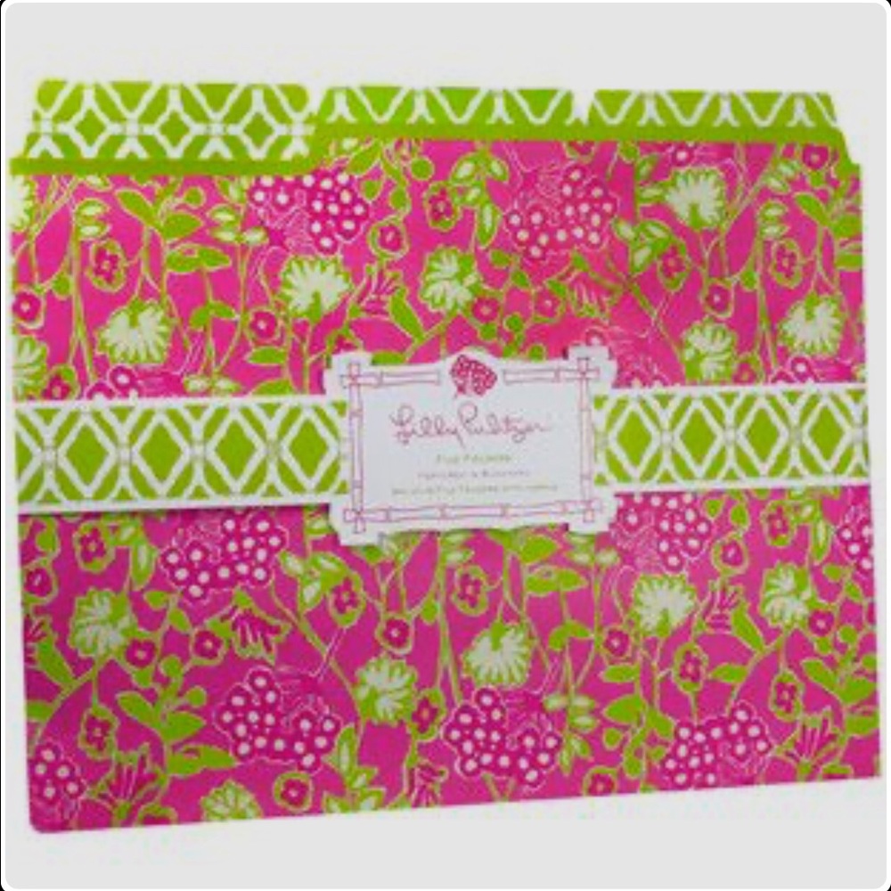 Lilly Pulitzer desk supplies- file folders